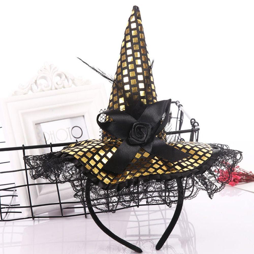 Cartoon Witch Hat Party Decorations Headband Fashion Hair Hoop Halloween