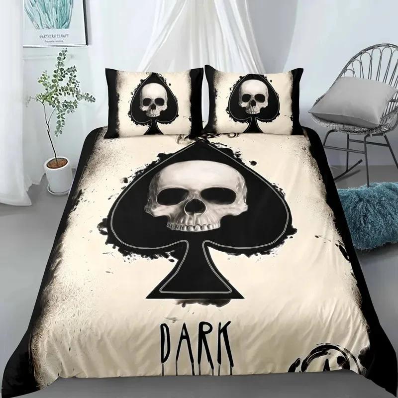 Комплект пододеяльника 3D Scream Horror Skull размера Queen, комплекты постельного белья Sugar Skull, одинарный, полуторный, полный, королевский, чехол для одеяла, декор для спальни