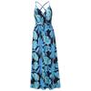 Spring and Summer Women's Floral Halter Long Dresses