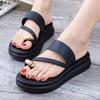 New Toe Slippers Women's Outer Wear Summer Fashion Thick-bottomed Slippers Indoor Leisure Word with Sandals Manufacturer