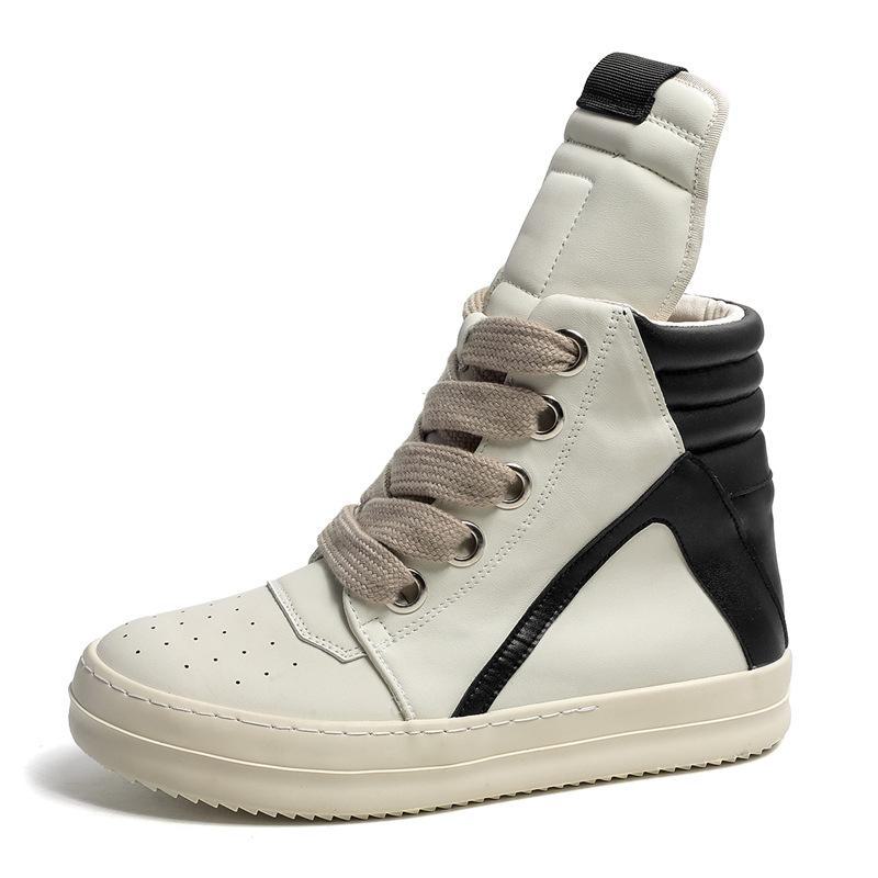 Men's High-Top Trendy Fashion Sneakers - Autumn European and American Style Thick-Soled Heightening Short Boots
