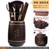 Kungfu Tea Set Accessories, Tea Ceremony, Six Gentlemen Whole Set, Black Sandalwood, Solid Wood Tea Clip, Bamboo Tweezers
