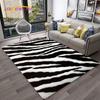 Черно-белый красочный ковер с узором в полоску зебры, ковер для дома, гостиной, спальни, дивана, коврик для двери, декор, коврик, нескользящий напольный коврик