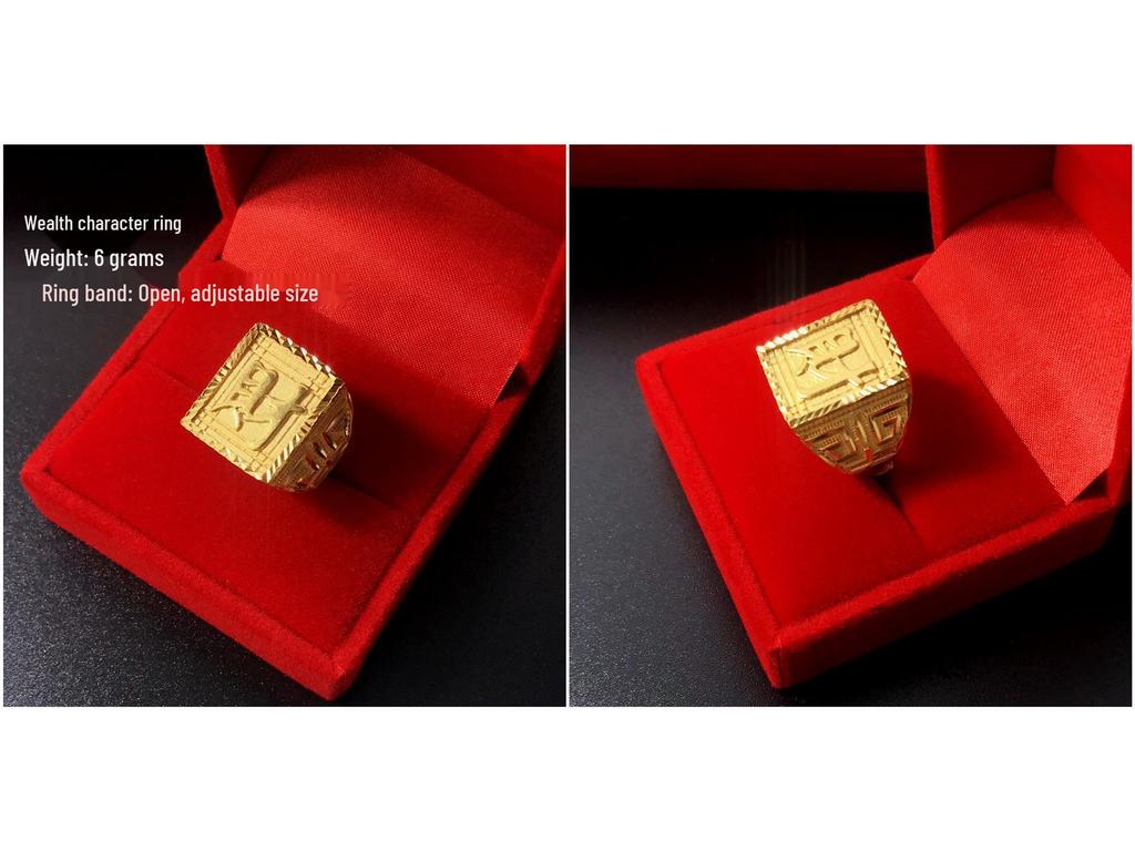 Мужское регулируемое кольцо-абакус с золотым покрытием и дизайном дракона