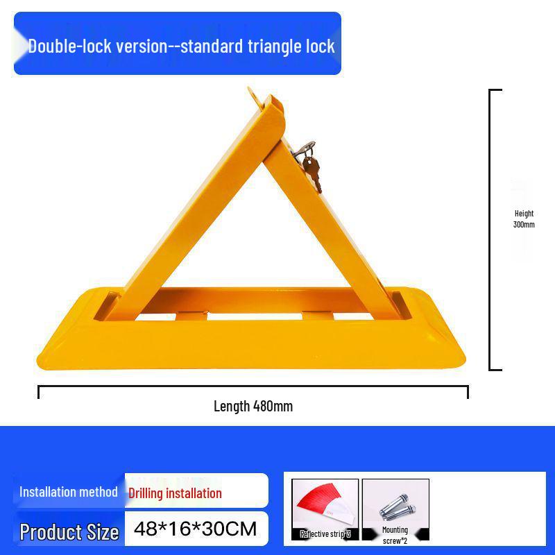 Сверхпрочный треугольный напольный замок для парковочного места для гаражей