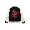 Li-Ning Коллекция Rabbit Year Prosperity Collection, свободная бейсбольная куртка с вышивкой «Кролик-бабочка», мужская верхняя одежда, черный AJMT003-3