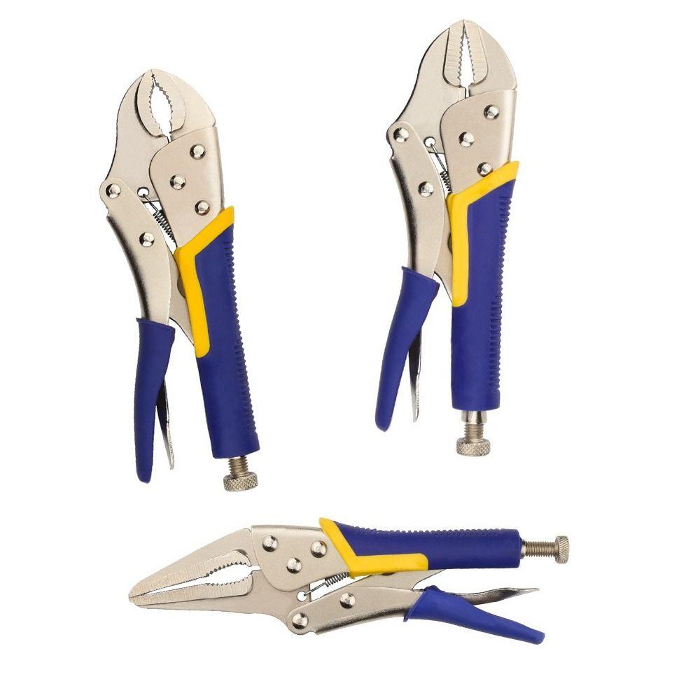 Heavy-Duty Locking Pliers Metal Round Nose Pliers Durable Clamp Pliers Mechanical Repair