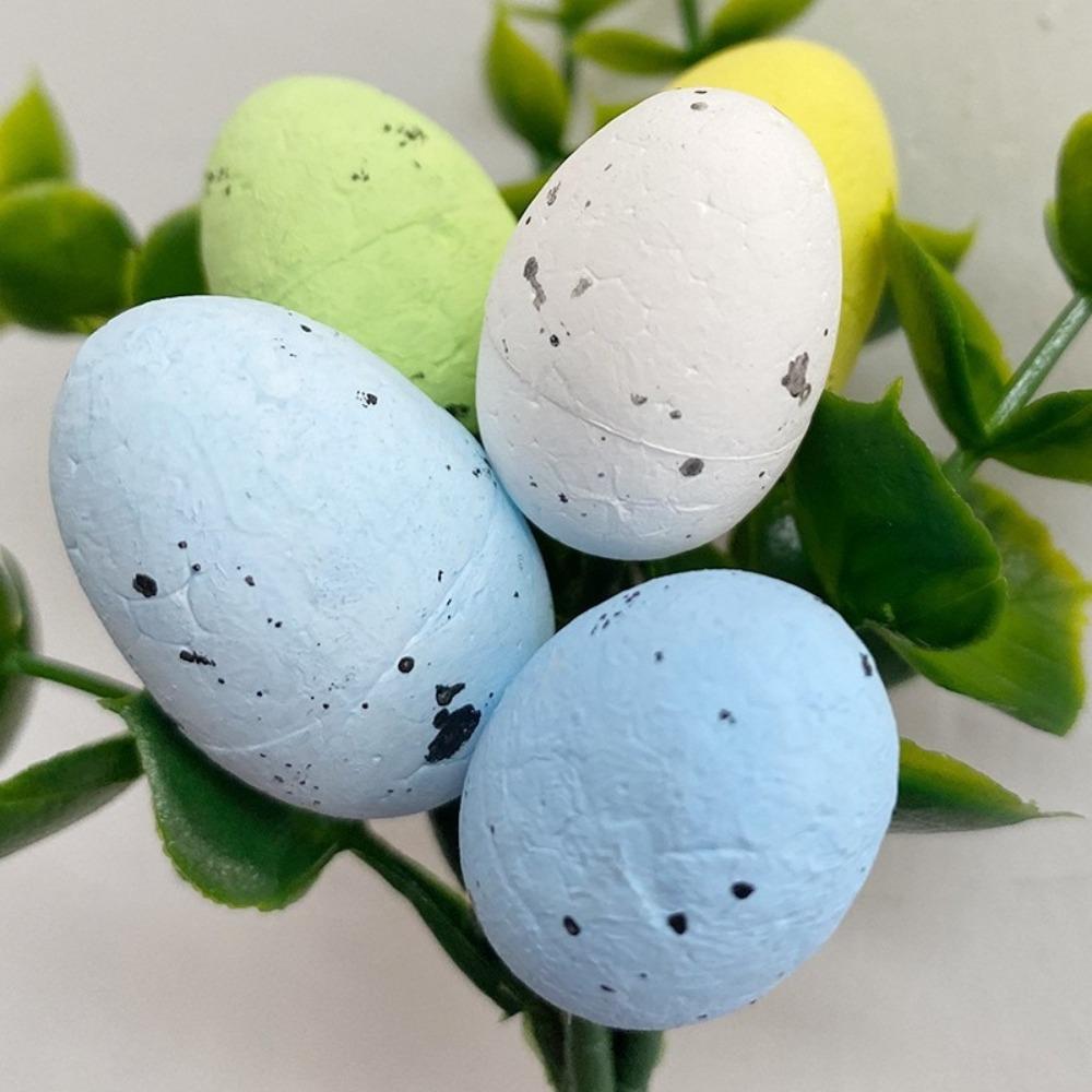 1/5/10PCS Happy Easter Artificial Egg Flower Branch Bird Eggs Fake Plant  Easter Home Party Supplies