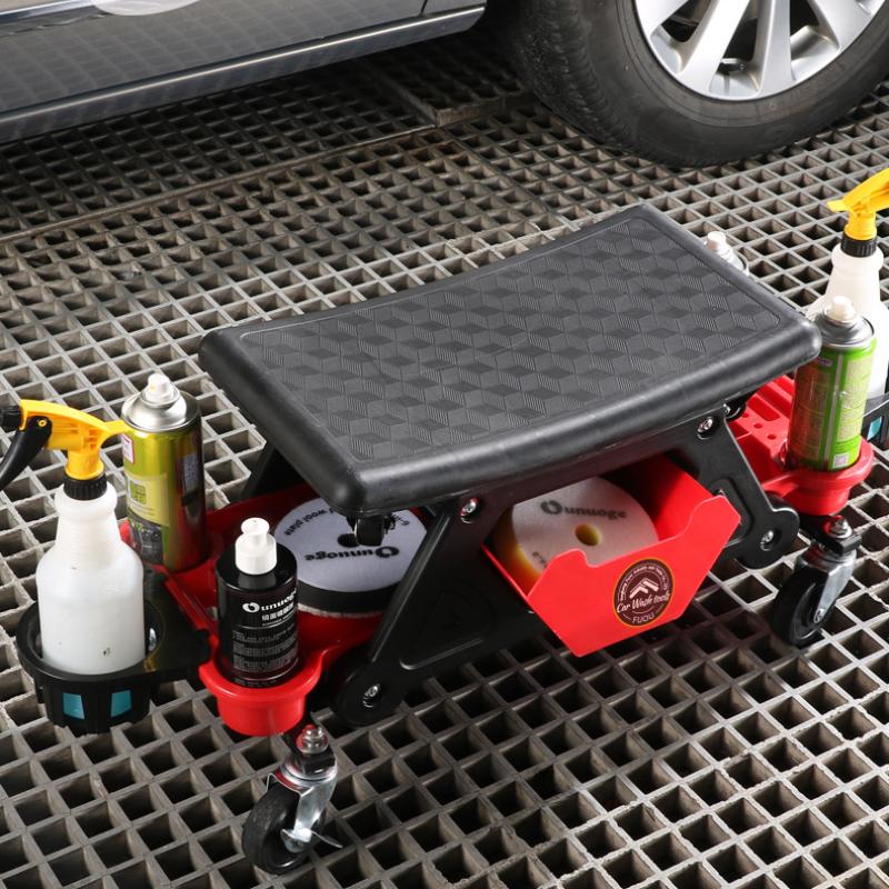 Multi-Function Creeper Chair Mechanic for Wax Polishing Projects Mobile Car Beauty Construction Stool Car Wash Auxiliary Tool
