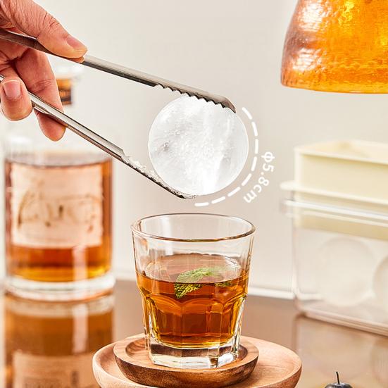 Yousheng Silicone Spherical Ice Cube Mold Bar Whiskey Circular Ice Cube Tray Ice Hockey Mold Easy Release Ice Cube Maker