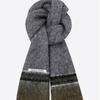 New Korean Style Contrasting Striped Wool Blended Soft Scarf for Women In Autumn and Winter Warm and Versatile Knitted Scarf