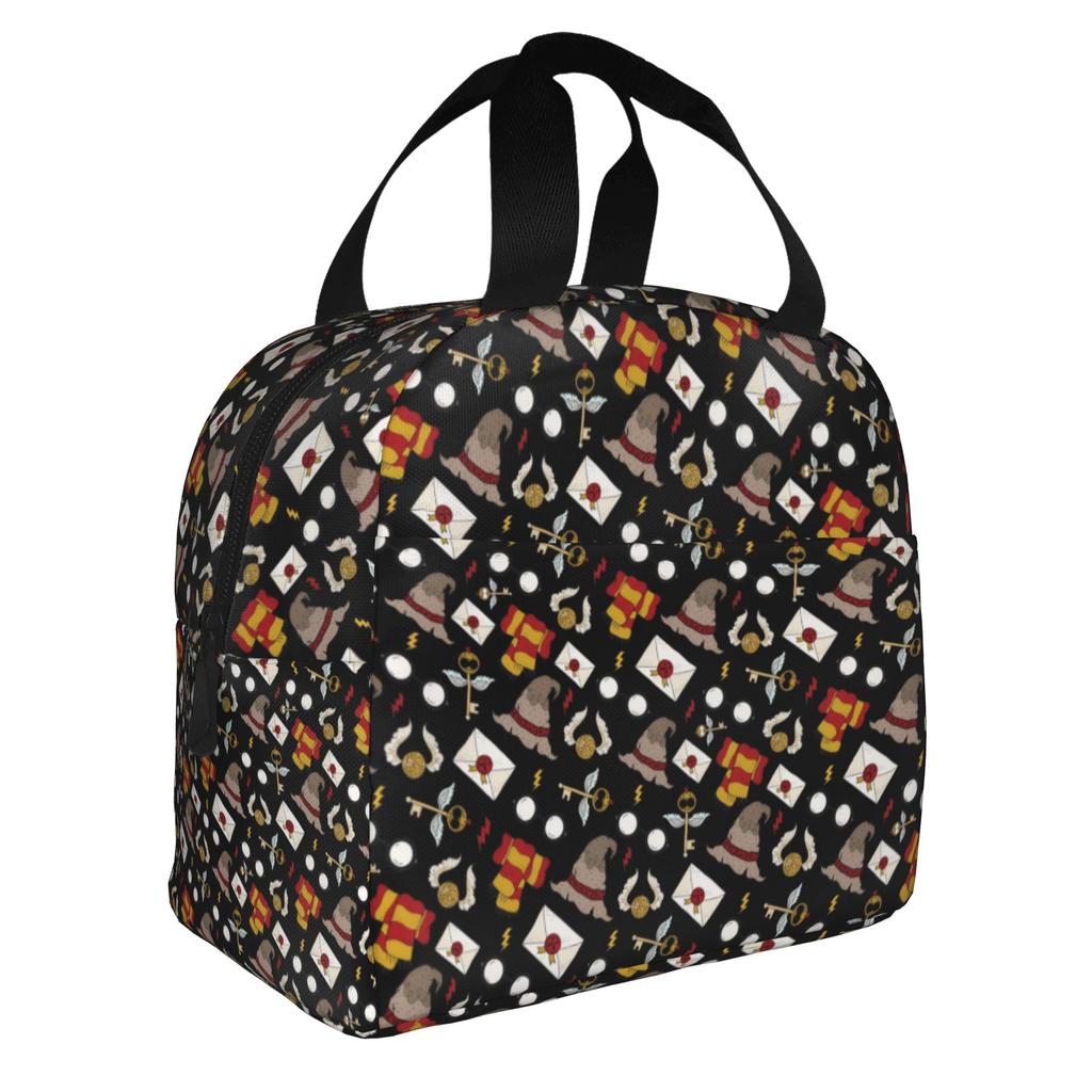Custom H-Harryes Insulated Lunch Bag for Women Men Waterproof Film Cooler Thermal Lunch Box Beach Camping Travel