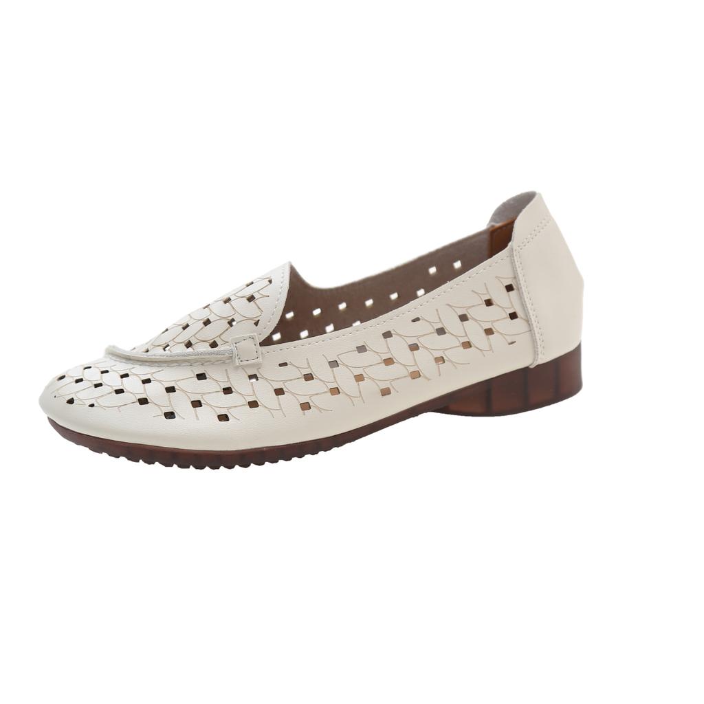 Мода 2024 Весна Лето Женские Кожаные Лоферы Повседневная Обувь Без Застежек Женские Плоские Туфли Мягкая Удобная Женская Обувь Обувь Для Мам