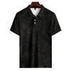 Men's Summer Printed Golf Shirt Botton Short Sleeve Top Men's Casual Fashion Shirt