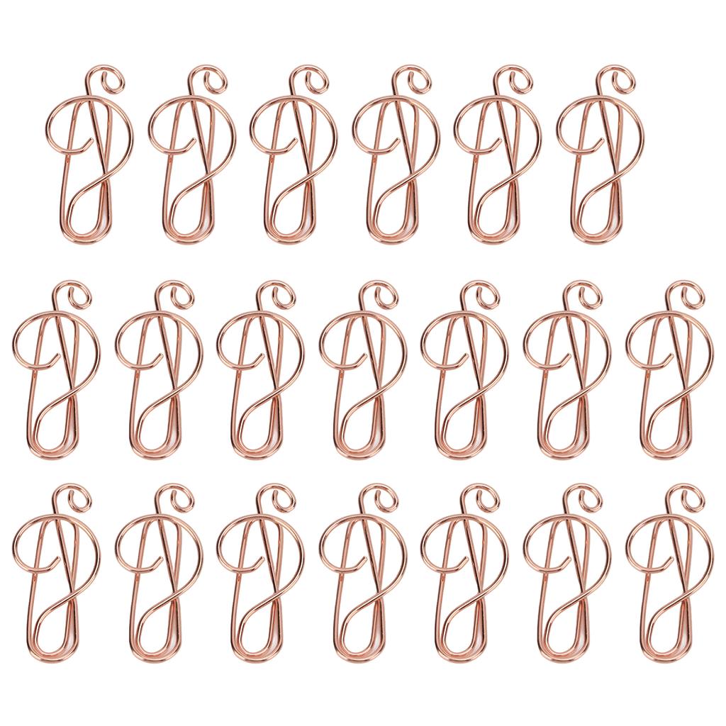 20 шт. Формованные скрепки для бумаги, золотые музыкальные знаки, эффективная фиксация, железный материал, офисные зажимы для