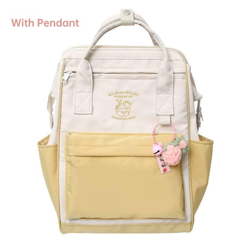 Forest Fairy Princess Nylon Backpack Lightweight Waterproof Trendy Student Bag For Girls