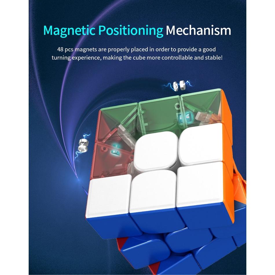 Профессиональный магнитный кубик 3x3 для соревнований в магнитных радужном и черном цветах