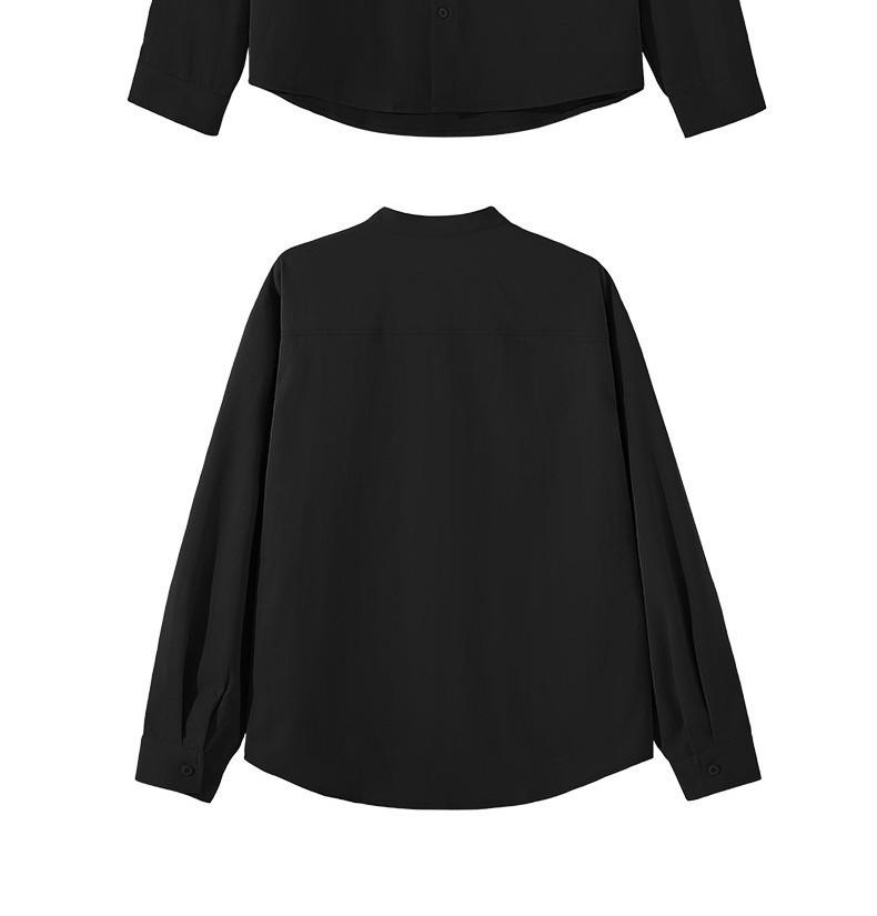 Hello Hipanda, Panda Fashion Henley collar simple Japanese shirt long sleeved cardigan