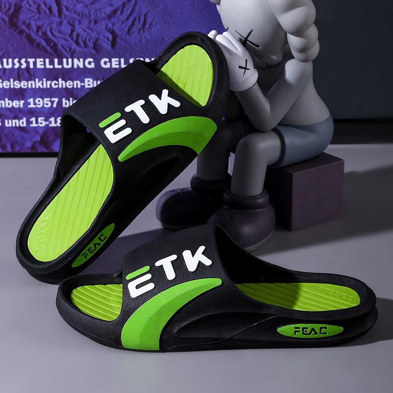 Летние мужские тапочки EVA мягкие уличные пляжные прогулочные тапочки плоские противоскользящие тапочки для душа мужские шлепанцы на толстой подошве