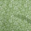 Cotton Flex Green Fabric Jacobean Silhouette Flower Fabric For Sewing Printed Craft Fabric By The Yard 40 Inch