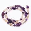 Natural Amethyst Rutile Quartz Gemstone Beads Necklace 3-18 Mm 18" UB-8124 UB-8124
