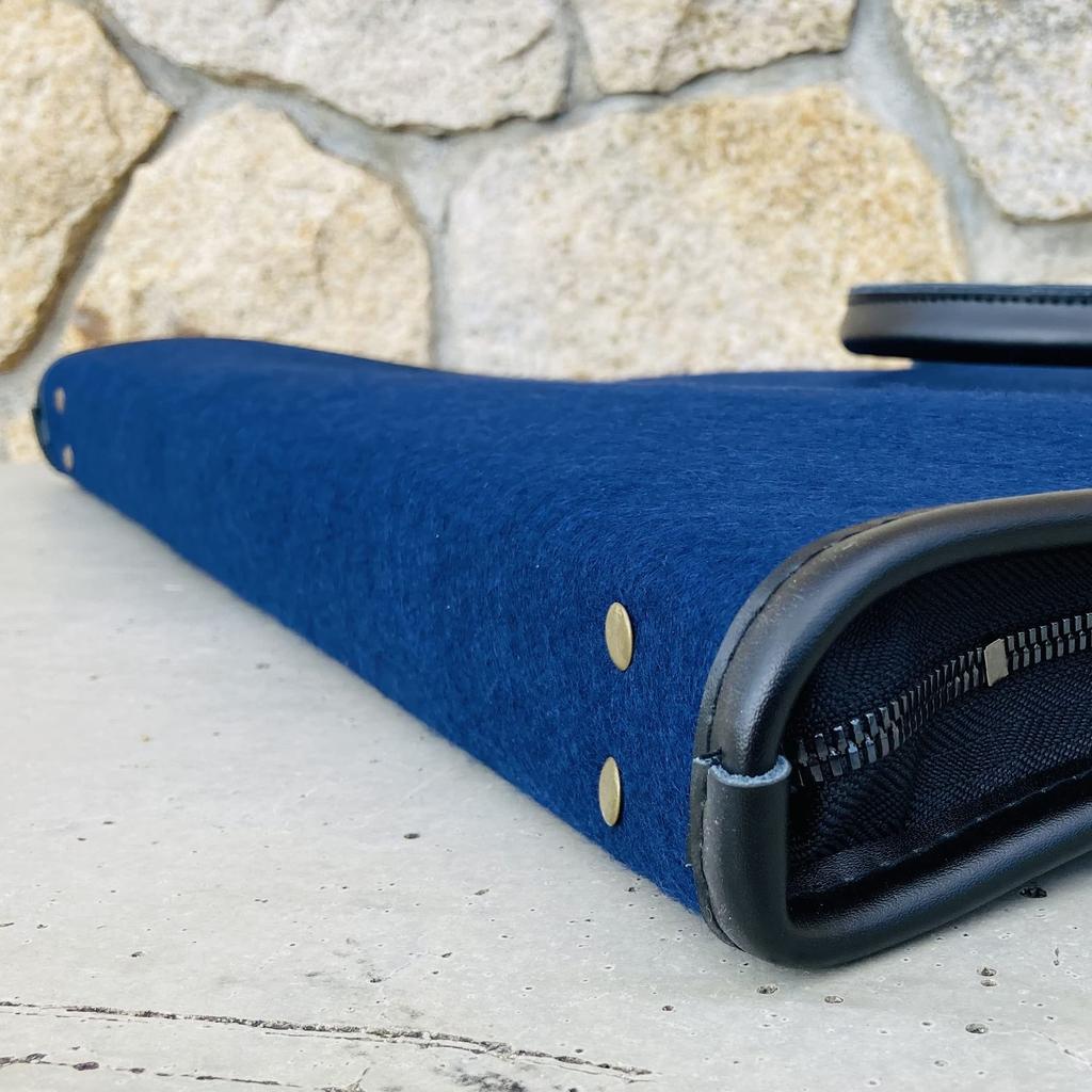 NULO Felt A3 Drawing Blue Case/portfolio Case/lesson Bag/score Case/designer/architect/interior Coordinator/indigo