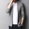 Men's Cardigan Jacket Spring Casual Thin Solid Color Spring and Autumn Sweater Knitted Bottoming Shirt
