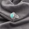 Украшения из амазонита, серебро 925 пробы, привлекательное кольцо ручной работы, бохо кольцо с духовным камнем амазонитом для женщин
