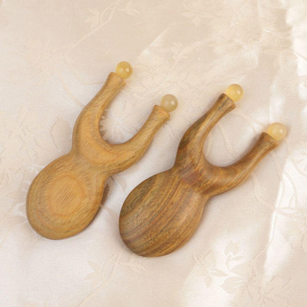 Fascia Lifting Meridian Massager Comb Wooden Handle Face Manual Massager  Nose Bridge Lifting