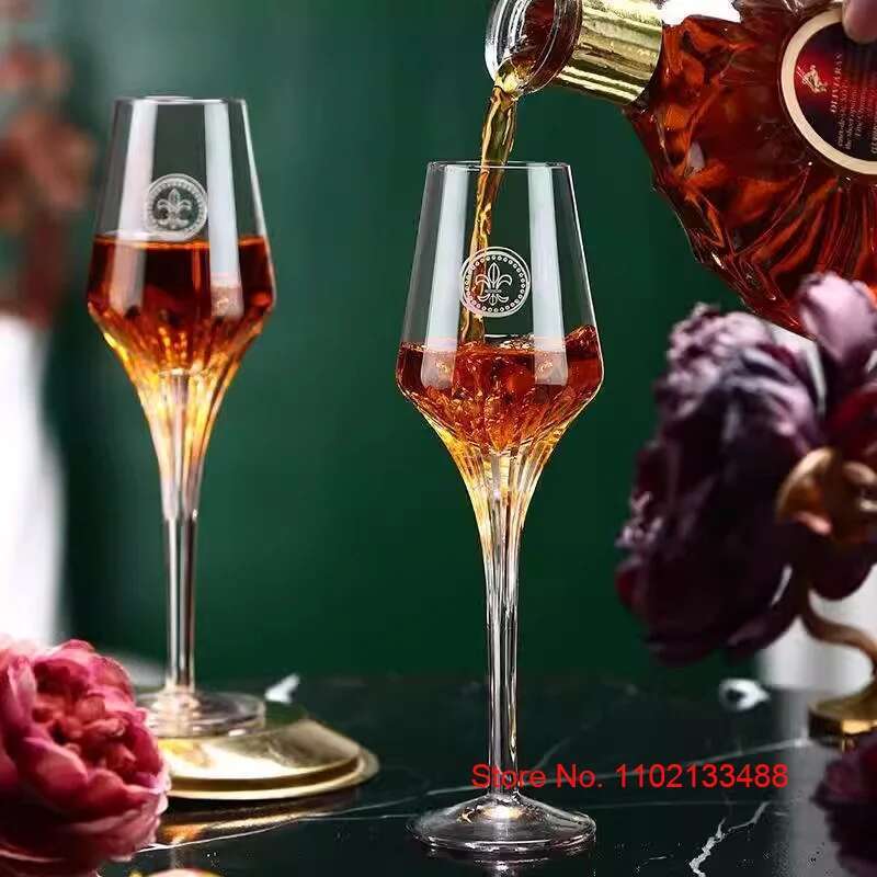 Father's Day Crystal Whisky Glasses French Designer Wine Gift Ideas Wine Tasting Cup Carved Whiskey Glass Goblet Cognac Snifter