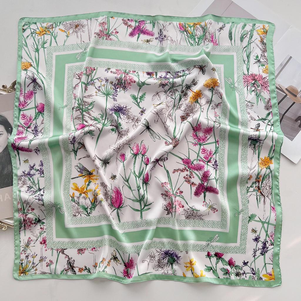 Spring/Summer Square Scarf Ladies' Luxurious & Elegant Paisley Printed Bandana Scarf, Perfect For Daily Wear And Gift Giving