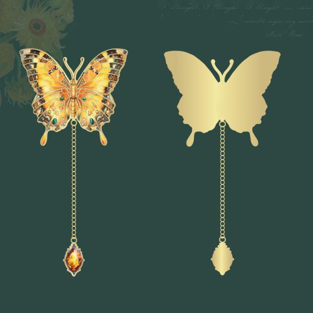 Подвеска Металлическая закладка в китайском стиле Зажим для страниц книги Ретро Закладка-бабочка Учитель