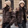 Зимнее европейское и американское короткое леопардовое женское худи, простое и модное свободное пальто