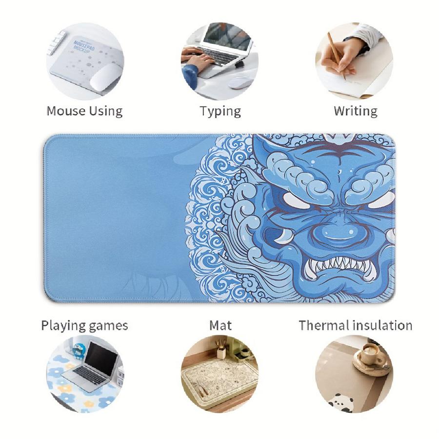 Оверлок Коврик для мыши Клавиатура Коврик для мыши Настольные аксессуары Компьютер Ноутбук Коврик Игровая консоль Коврик офисный Киберспорт Тигр Милый