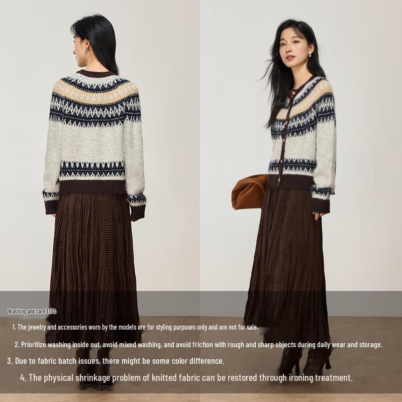 VICTORIA&VERA Женский жаккардовый вязаный свитер в стиле Fair Isle