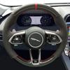Оплетка рулевого колеса автомобиля на заказ, 100% подходит для Jaguar XF XJL XE F-PACE F-TYPE, аксессуары для салона автомобиля, рулевое управление