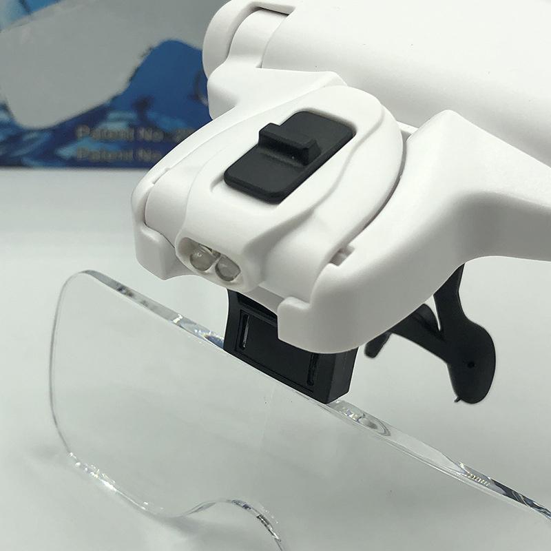 5 Lens Adjustable Magnifier Eyelash Extension Magnifying Glasses Led Light Lamp Grafting Repair Tattoo Individual Lashes