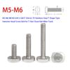 Болт с Т-образной головкой M5 M6 M8 M10 M12 GB37 304 A2-70 Нержавеющая сталь для Т-образного паза, желоба, рейки, косого профиля