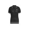 Primeknit Color Block Golf Short Sleeve Polo Shirt Women Tops Black IN6618