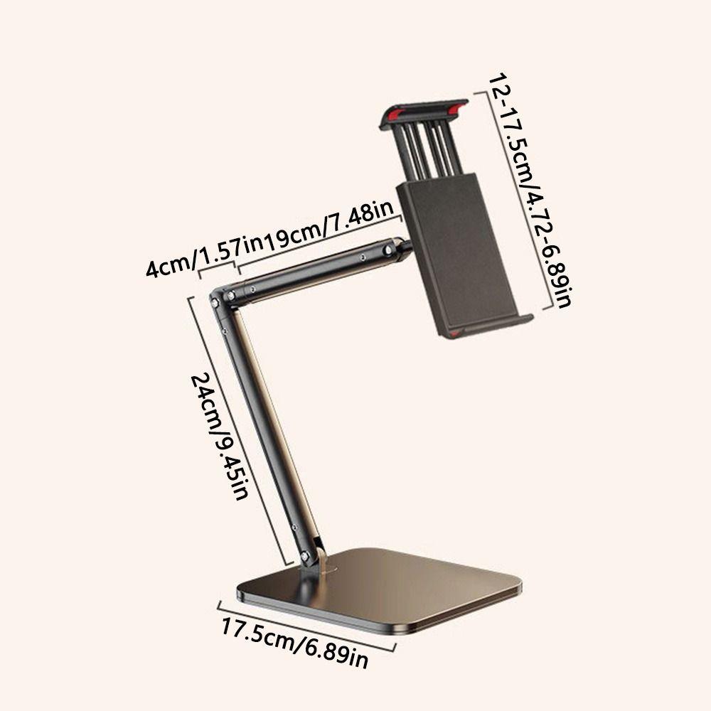 Height Adjustable Desktop Phone Tablet Holder Multi-Angle Long Arm Tablet Bracket  Bed Use
