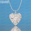 Ожерелье с полым кулоном в форме сердца из стерлингового серебра 925 пробы, модные свадебные украшения