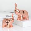 1 Pair Elephant Statue Home Decor Ceramic Elephant Figurines Desktop Elephant Sculpture for Office Bookshelf Living Room