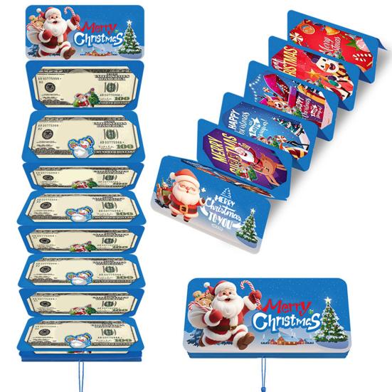 Christmas Cash Gift Envelope Money Gift Card Holder for Cash Surprise DIY Holiday Money Envelope with 10 Slots for Men Women