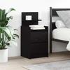 VidaXL Bedside Tables with 2 Drawers 2 Pcs Black Oak 38x34x80 Cm, Bedside Cabinet, Side Table, Bed Cabinet, 861358
