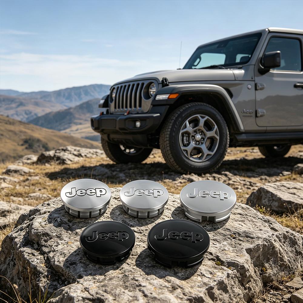 4pcs Car Styling Hub Caps Cover Car Wheel Center Wheel Hubcaps Accessories For Jeep Renegaed Compass Grand Cherokee Wrangler JPB