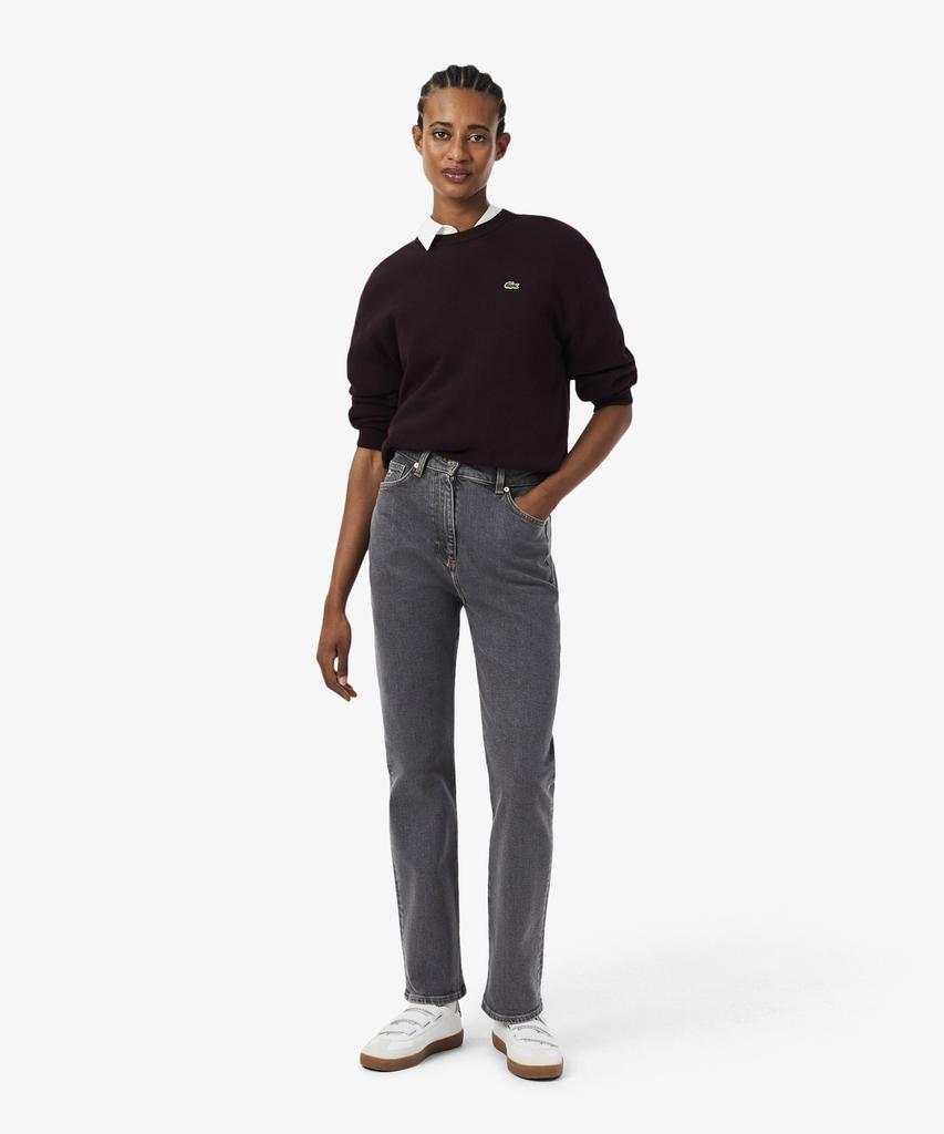 LACOSTE Women'S Straight Denim Pants Hf6800-56N 0L5