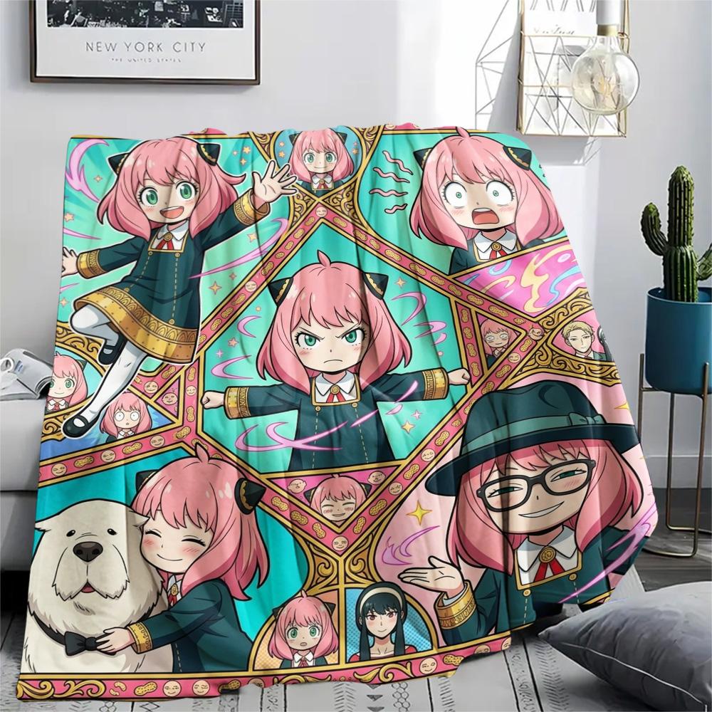 Anya Forger Print Flannel Blanket, Ultra Soft High Quality All Seasons Warm Throw, Home Decor Cozy Blanket, Perfect Christmas Gift