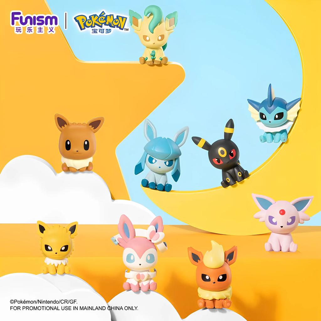 Коллекция Eeveelutions Сильвеон Джолтеон Эспеон Умбреон Флареон Подарочный пакетик-сюрприз Игрушка Модель Аниме Фигурки Коллекционные Украшения