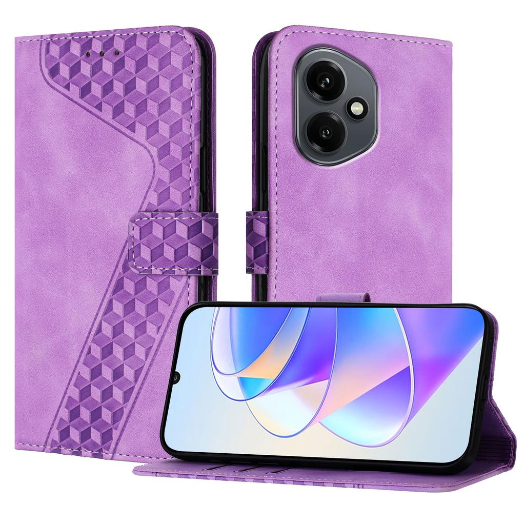 Для Honor 400 5G (Глобальный) Кожаный чехол с 7-образным узором, кошелек-подставка, противоударный чехол для телефона