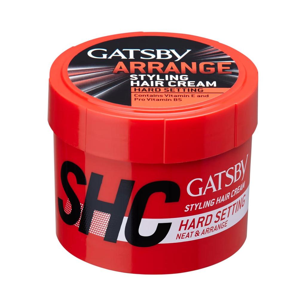 Gatsby Styling Hair Cream Hard Setting 250g For Smooth Soft Hair With Natural Shine And Fresh Citrus Fragrance – Easy To Restyle Look
